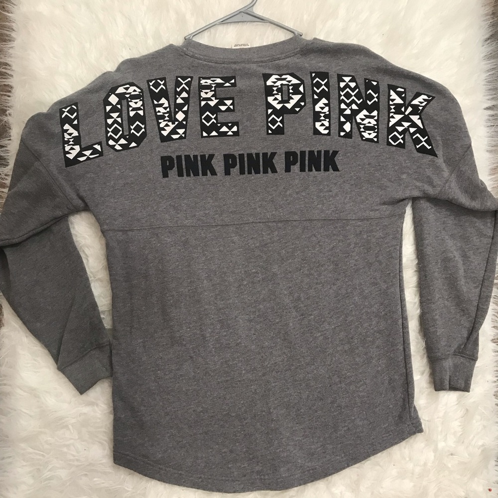 VS Pink Aztec varsity crew sweatshirt